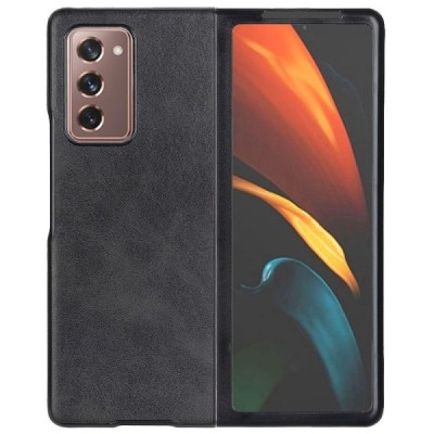 Samsung Galaxy Z Fold2 5G (F916B) Slim Leather melns ādas plastika apvalks | Vacins.lv