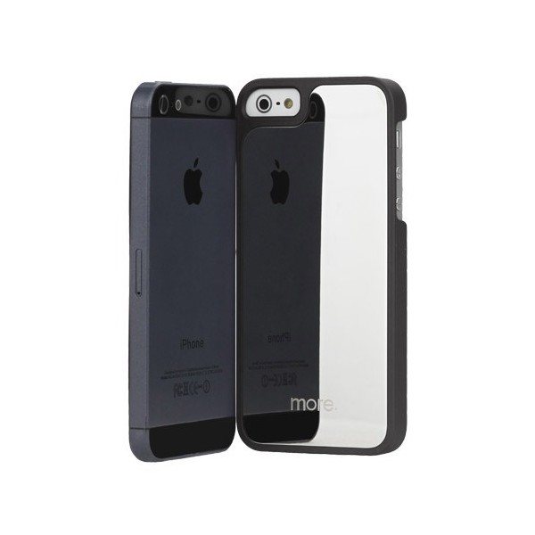 „More“ veidrodinis dėklas - juodas (iPhone 5 / 5S / SE 2016)