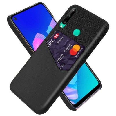 „KSQ“ Shell Huawei P40 Lite E (Y7p, Honor 9C) juodas odinis dėklas - nugarėlė su kišenėle kortelėms | Priedai.lt