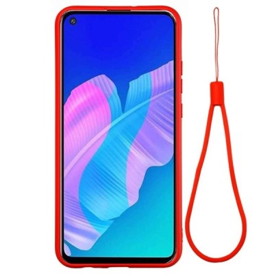 Huawei P40 Lite E (Y7p, Honor 9C) Shell cieta silikona (TPU) sarkans apvalks | vacins.lv