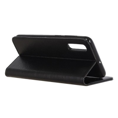 LG Velvet (LM-G900EM) „Split“ juodas odinis atverčiamas dėklas - knygutė | Priedai.lt