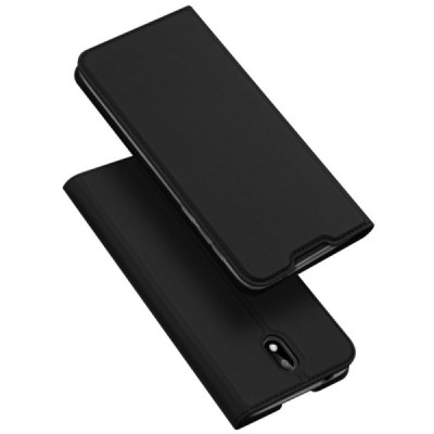 Nokia 1.3 „Dux Ducis“ Skin sērijas melns ādas atvērams maciņš | Vacins.lv