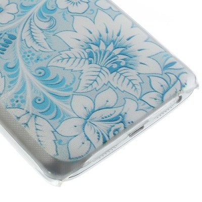 Flora raštuotas mėlynas plastikinis LG G2 D802 dėklas / Priedai.lt