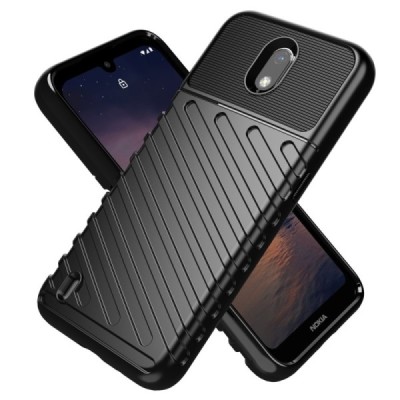 Nokia 1.3 „Twill“ cieta silikona (TPU) melns apvalks | vacins.lv