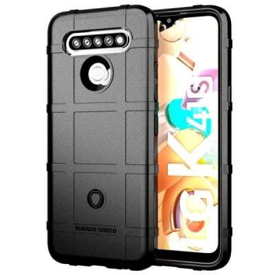 LG K51s (LM-K510) „Stiff“ cieta silikona (TPU) melns apvalks | vacins.lv