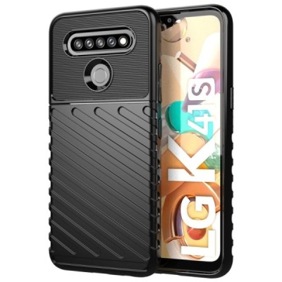 LG K51s (LM-K510) „Twill“ cieta silikona (TPU) melns apvalks | vacins.lv