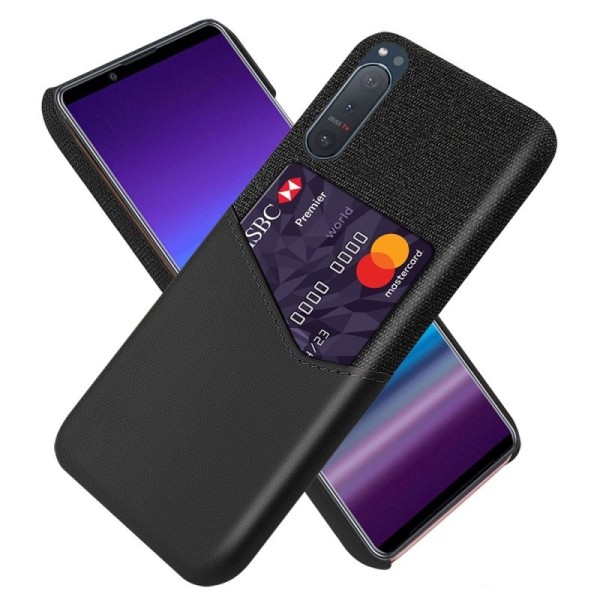 „KSQ“ Shell ādas apvalks - melns (Xperia 5 II)