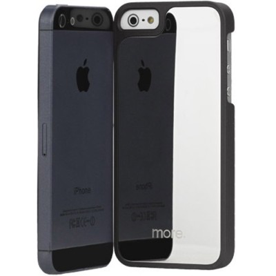 Juodas „More“ veidrodinis Apple iPhone SE (5, 5s) dėklas (dėkliukas) / Priedai.lt