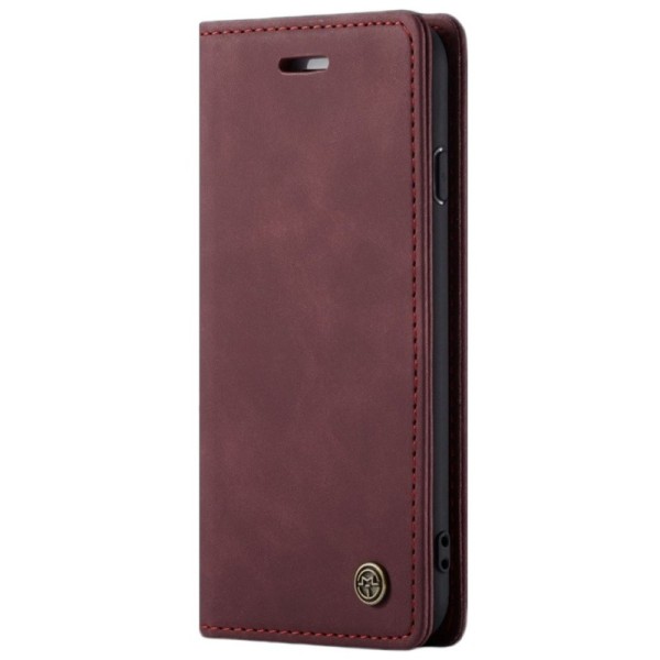 „CaseMe“ Retro solidus atverčiamas dėklas - bordo (iPhone 7 Plus / 8 Plus)