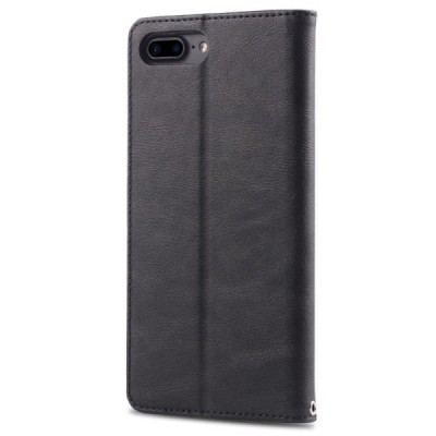 „AZNS“ Retro atverčiamas juodas odinis Apple iPhone 7 Plus (iPhone 8 Plus) dėklas - knygutė | Priedai.lt