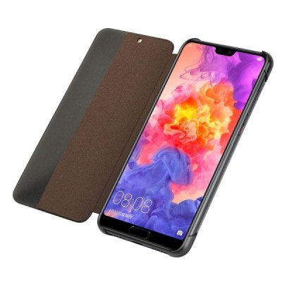 Huawei P20 Pro „View Line“ tumši brūns atvērams maciņš (maks) | Vacins.lv
