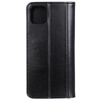 Apple iPhone 12 (12 Pro) melns ādas atvērams maciņš ar magnetu | Vacins.lv