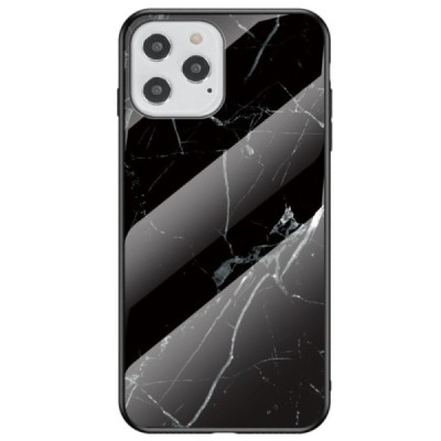 Apple iPhone 12 (12 Pro) „Marble“ cieta silikona (TPU) melns apvalks | vacins.lv