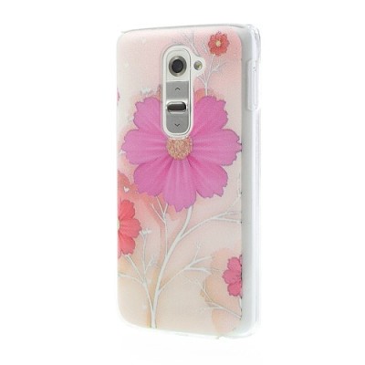 Flora raštuotas gėlėtas plastikinis LG G2 D802 dėklas / Priedai.lt