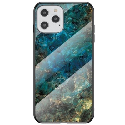 Apple iPhone 12 (12 Pro) „Marble“ cieta silikona (TPU) zils apvalks | vacins.lv