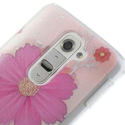 Flora raštuotas gėlėtas plastikinis LG G2 D802 dėklas / Priedai.lt