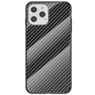 Apple iPhone 12 (12 Pro) „Fiber“ cieta silikona (TPU) melns apvalks | vacins.lv