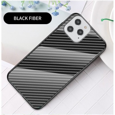 Apple iPhone 12 (12 Pro) „Fiber“ cieta silikona (TPU) melns apvalks | vacins.lv