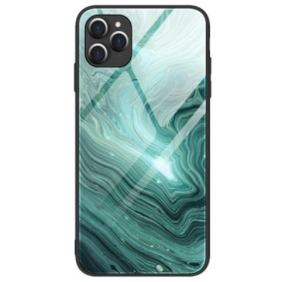 Apple iPhone 12 (12 Pro) „Marble“ Skin kieto silikono TPU žalias dėklas - nugarėlė | Priedai.lt