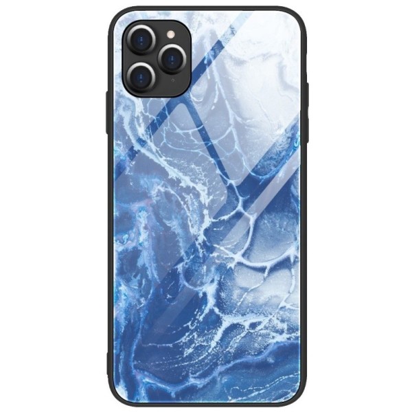 „Marble“ Skin cieta silikona (TPU) apvalks - zils (iPhone 12 / 12 Pro)