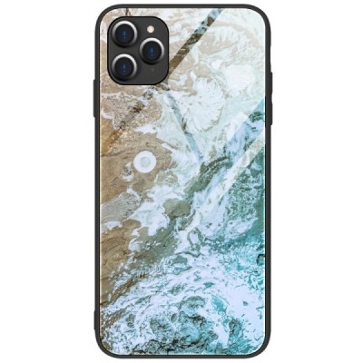 Apple iPhone 12 (12 Pro) „Marble“ Skin cieta silikona (TPU) brūns apvalks | Vacins.lv
