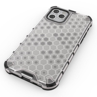 Honeycomb pastiprinātas aizsardzības dzidrs Apple iPhone 12 (12 Pro) apvalks | Vacins.lv