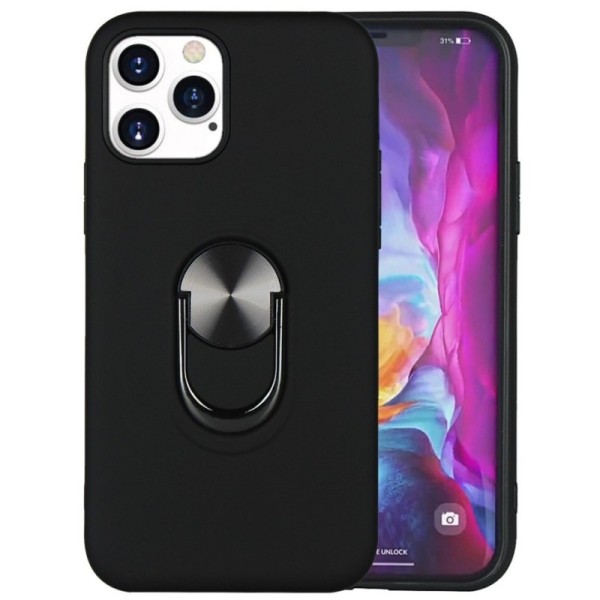 „Shell“ Kickstand (TPU) dėklas - juodas (iPhone 12 / 12 Pro)