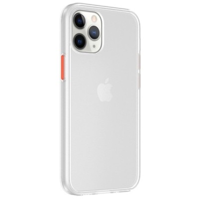 Apple iPhone 12 (12 Pro) elegants „IPAKY“ Specter dzidrs (caurspīdīgs) silikona apvalks (apmales baltā krāsā) | Vacins.lv