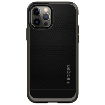 „Spigen“ Neo Hybrid Gunmetal pastiprinātas aizsardzības melns Apple iPhone 12 (12 Pro) apvalks | Vacins.lv