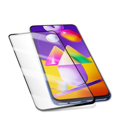 Samsung Galaxy M31s (M317F) Mocolo Tempered Glass melns ekrāna aizsargstikls | Vacins.lv