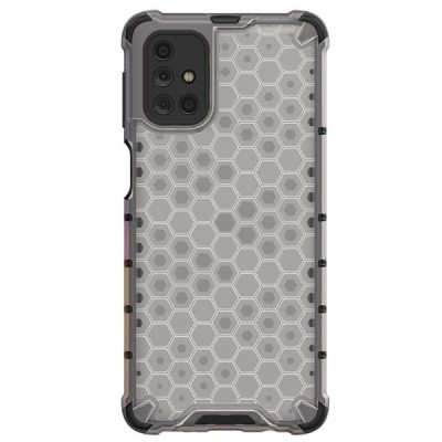 Honeycomb sustiprintos apsaugos Samsung Galaxy M31s (M317F) skaidrus kieto silikono (TPU) ir plastiko dėklas | Priedai.lt