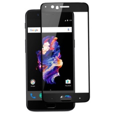 OnePlus 5 (OnePlus Five) „Imak“ 9H Tempered Glass sustiprintos apsaugos juodas pilnai dengiantis apsauginis ekrano stiklas 0,26