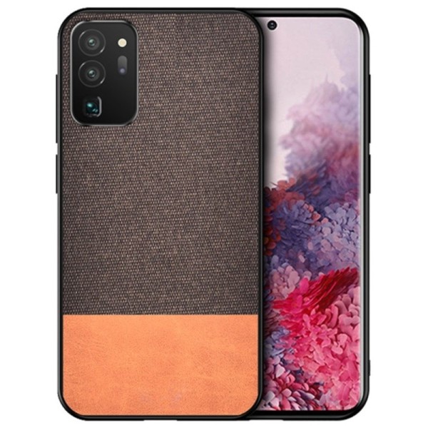 „Bi-Color“ Splicing ādas apvalks - brūns (Galaxy S20 FE)