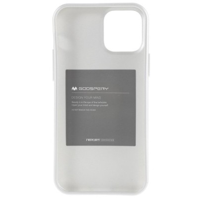 Apple iPhone 12 (12 Pro) Mercury sidabrinis kieto silikono TPU dėklas - nugarėlė | Priedai.lt