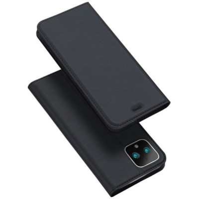 Google Pixel 4 „Dux Ducis“ Skin sērijas melns ādas atvērams maciņš | Vacins.lv