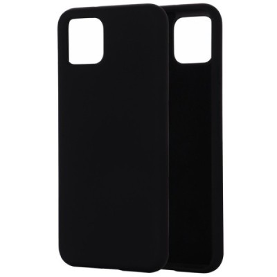 Google Pixel 4 Shell cieta silikona (TPU) melns apvalks | vacins.lv