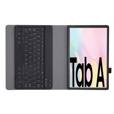 Samsung Galaxy Tab A7 10.4 2020 (T505,T500) ādas atvēramais melns futrālis ar bluetooth tastatūra | Vacins.lv