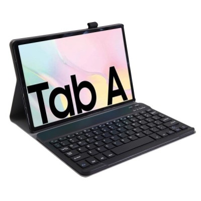 Samsung Galaxy Tab A7 10.4 2020 (T505,T500) ādas atvēramais melns futrālis ar bluetooth tastatūra | Vacins.lv