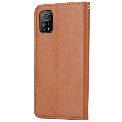 Prabangus „Comma“ odinis atverčiamas rudas Xiaomi Mi 10T (Mi 10T Pro) dėklas | Priedai.lt