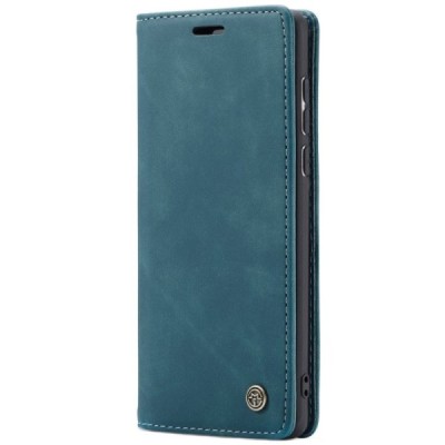 Samsung Galaxy A71 (A715) CaseMe Retro solīds atvēramais ādas zaļš maciņš - maks | Vacins.lv