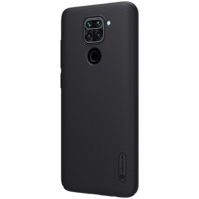 Xiaomi Redmi Note 9 Nillkin Frosted Shield melns plastmasas apvalks | vacins.lv