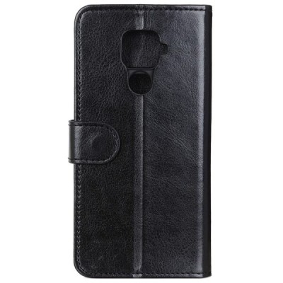 Xiaomi Redmi Note 9 atverčiamas juodas odinis dėklas, knygutė - piniginė | Priedai.lt
