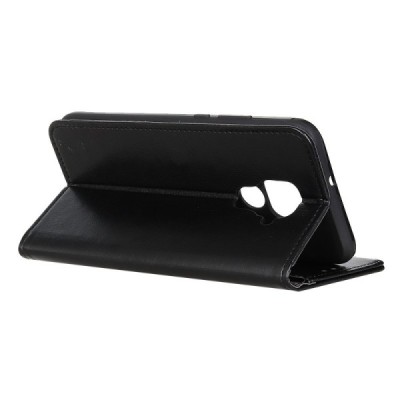 Xiaomi Redmi Note 9 atverčiamas juodas odinis dėklas, knygutė - piniginė | Priedai.lt