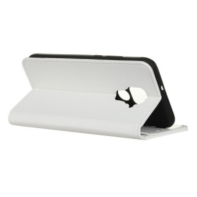 Xiaomi Redmi Note 9 atvēramais ādas balts maciņš, grāmata (maks) | Vacins.lv