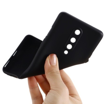 OnePlus 8 Shell cieta silikona (TPU) melns apvalks | vacins.lv