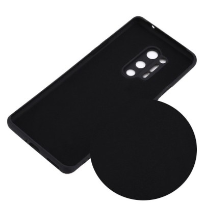 OnePlus 8 Pro Shell cieta silikona (TPU) melns apvalks | vacins.lv