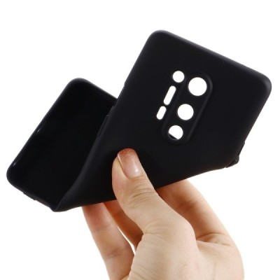 OnePlus 8 Pro Shell cieta silikona (TPU) melns apvalks | vacins.lv