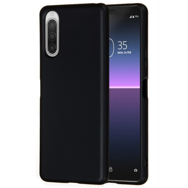 „Shell“ cieta silikona (TPU) apvalks - melns (Xperia 10 II)