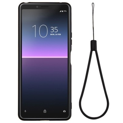 Sony Xperia 10 II Shell cieta silikona (TPU) melns apvalks | vacins.lv