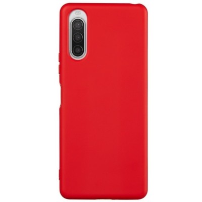 Sony Xperia 10 II Shell cieta silikona (TPU) sarkans apvalks | vacins.lv